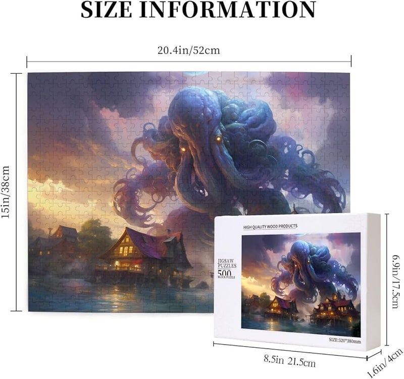 لغز بازل فايا كينغ أوكتوبوس 500 قطعة للكبار ديكور منزلي 20.4 × 15 بوصة - Image 4